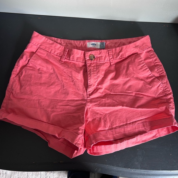 Old Navy Pink Shorts Relaxed Fit Cotton Blend - Picture 1 of 3